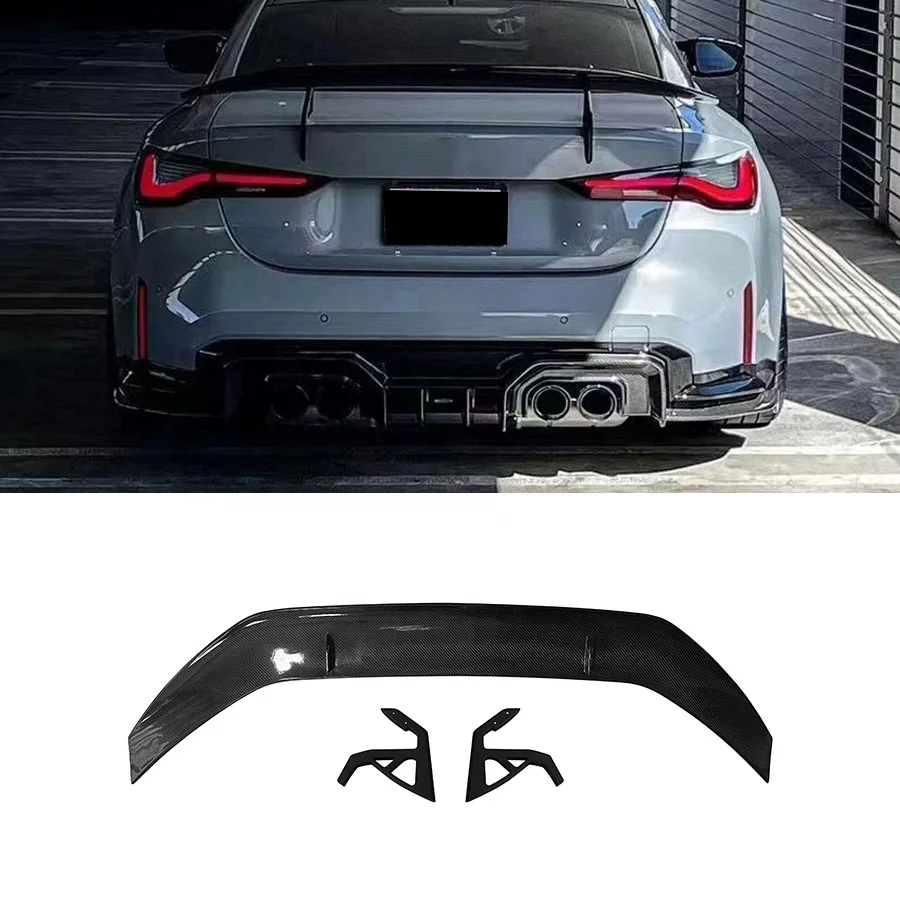 A-D Style Carbon Fiber Rear Spoiler High Wing Swan Neck Spoiler for BMW G82 G83 M4  Rear Wing Tail Car Accessories