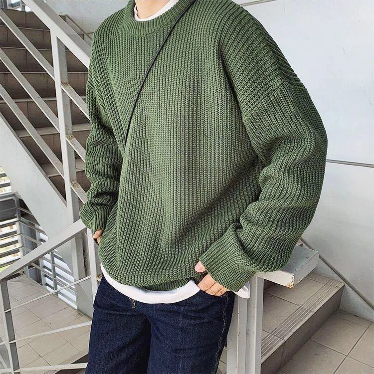 2024 Wool Sweaters Winter Fashion Knitted Pullovers Autumn New Men's Lop-up Hollow Sweater Unisex Solid Color Male Brand Clothes