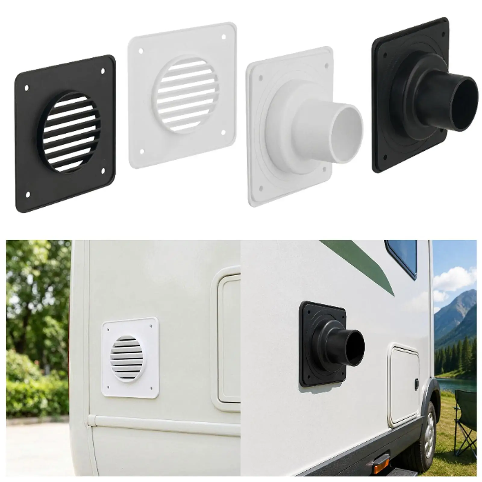 Battery Box Vent System Easy Installation Replacement Louvered Vent Cover for Rv's