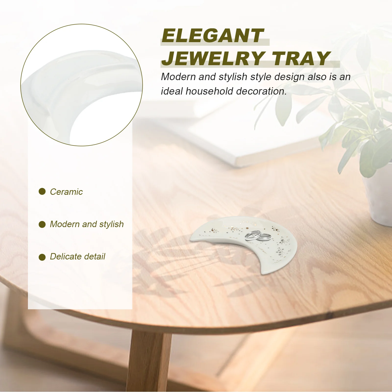 Ceramic Jewelry Plate Fashion Ceramic Tray Multi-function Tray Decor Fruit Jewelry Tray Decorative Ceramic Crafts