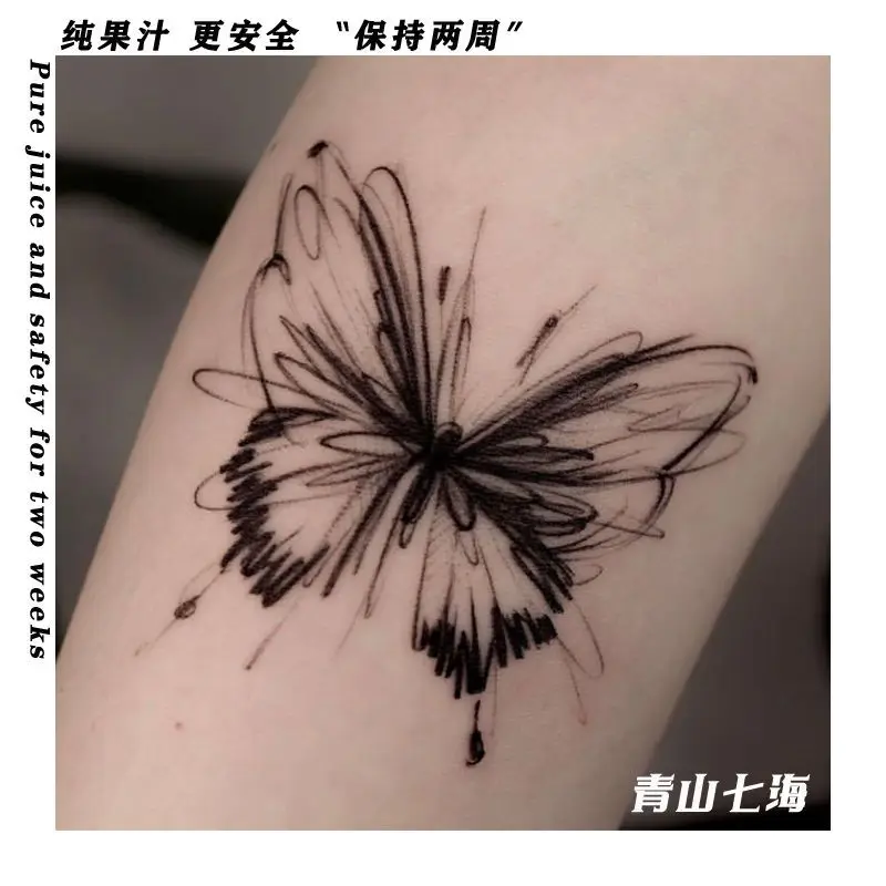 Kräuter Schmetterling Sexy Temporäre Tattoo Aufkleber Tattoo Y2K Kunst Gefälschte Tattoos für Frauen Festival Karneval Tattoo Nette Günstige Waren