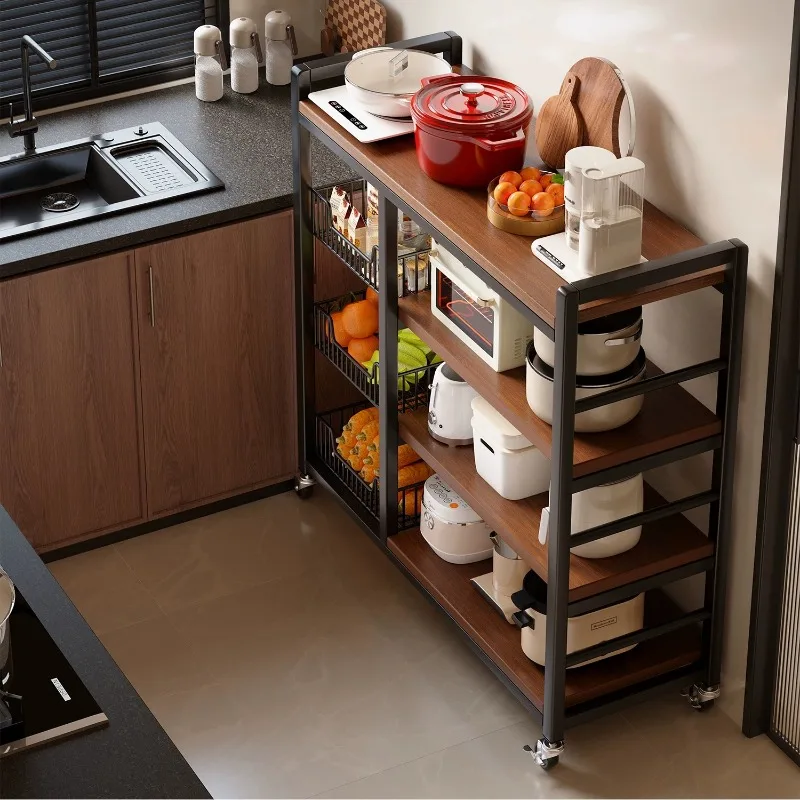 Storage Wheel Rack Metal Cutlery Soda Can Shelves Plates Holder Tea Bags Vegetable Especieros De Cocina Kitchens Accessories
