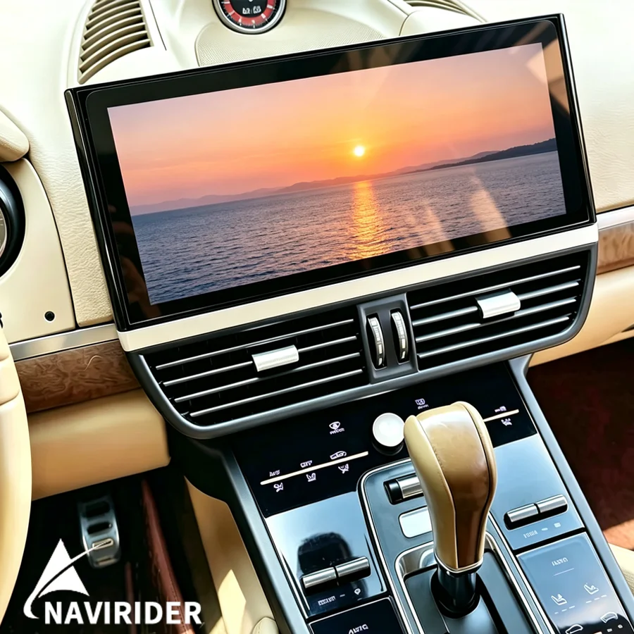 S 12.3inch Android Car Interior Upgrade Kits For Porsche Cayenne 2010-2017 Central Console Panel Multifunctional LCD Stopwatch