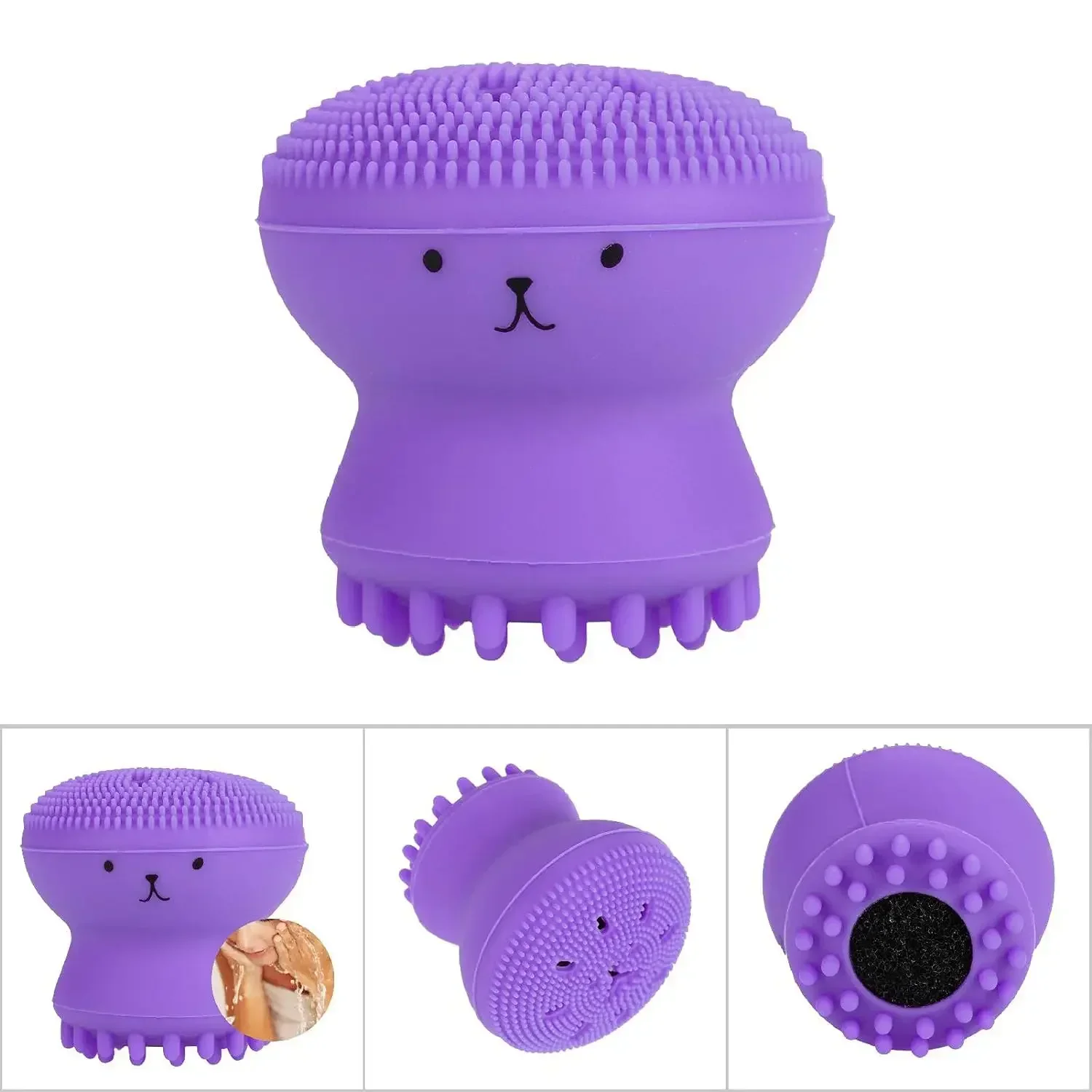 Fashion Exfoliating Face Cleansing Brush Silicone Jellyfish Manual Facial Cleansing Brushes Face Massage Skin Care Tools