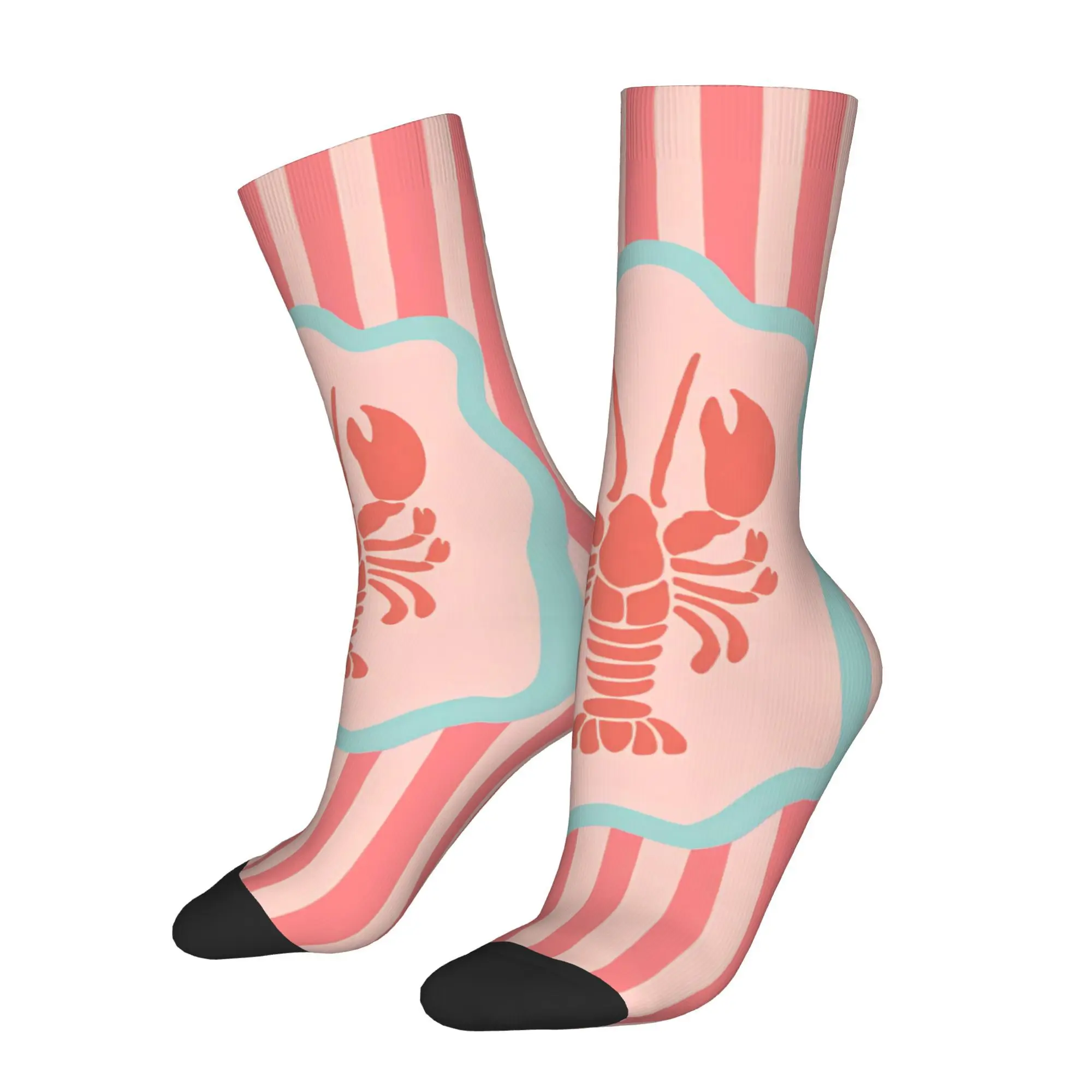 

Retro Lobster Art Sock Printed Man Polyester Fashion