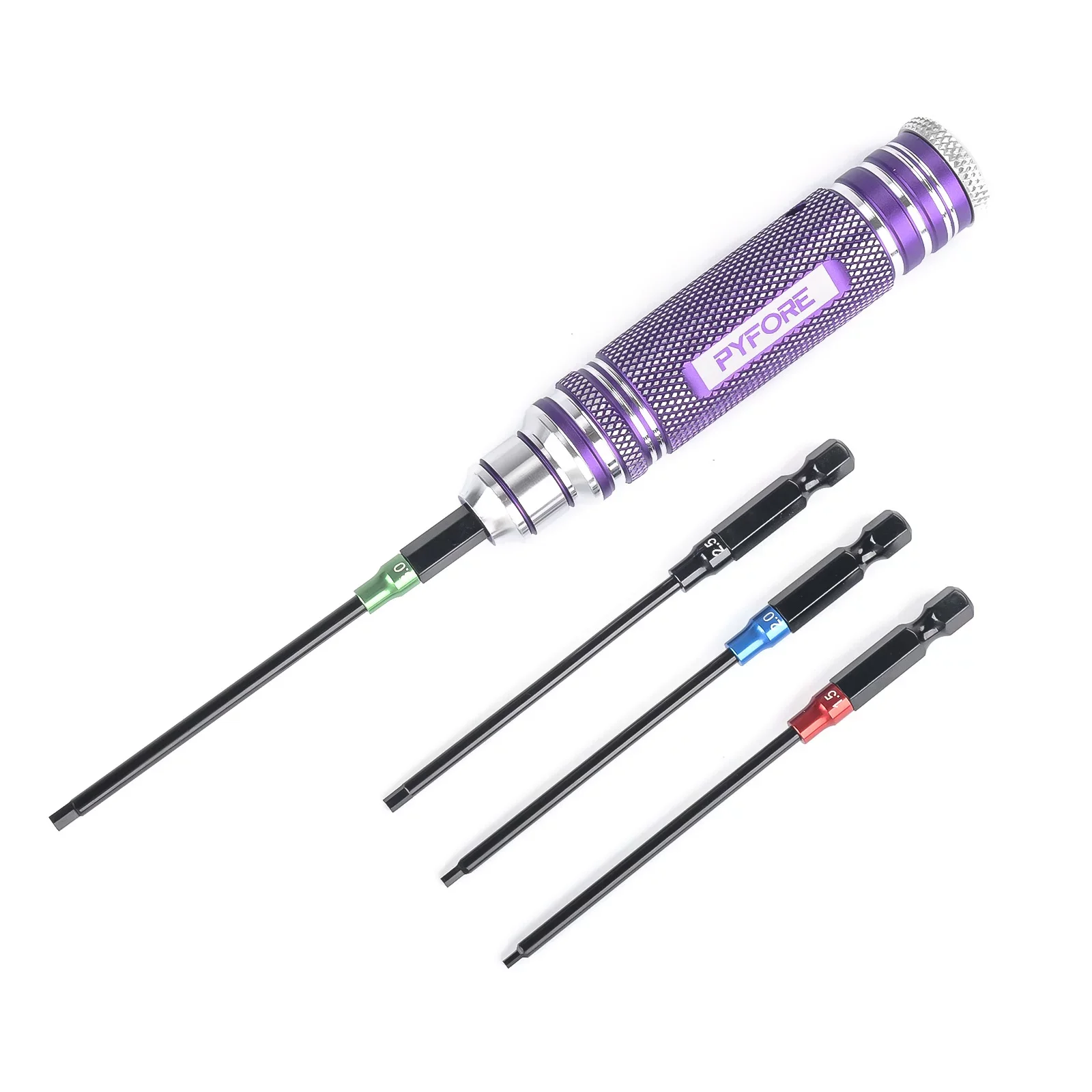PYFORE RC Tool Hex Screwdriver Set Heavy-Duty Handle 1.0/2.0/2.5/3.0 mm Hex Driver Wrench