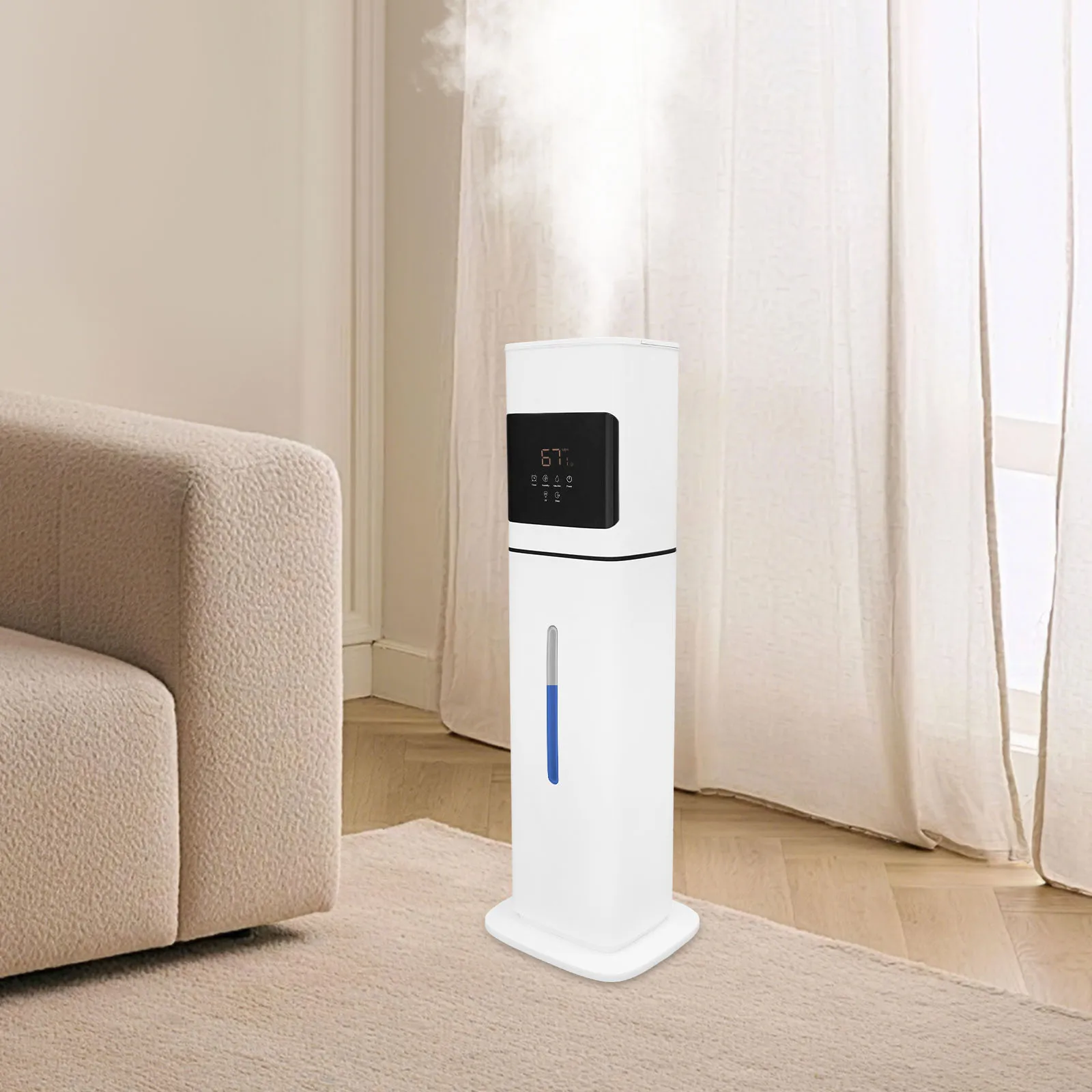 

8L Smart Humidifier, Humidifier with Remote Control, 3 Mist Modes, Quiet Humidifier for Bedrooms, Classrooms, Offices, Gyms