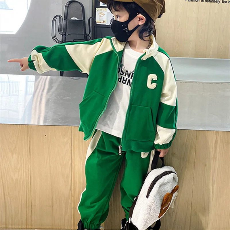 Boys Coat +Pants 2PCS/Set 2022 Graceful Warm Thicken Winter Autumn Suits Sports Outfits Plus Size Children Clothing