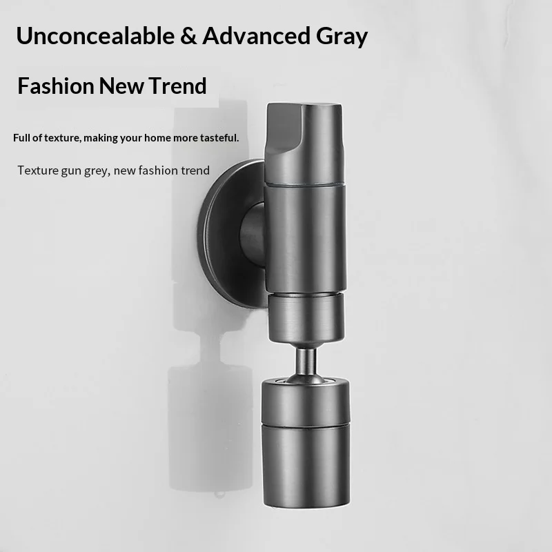Solid Brass Gunmetal Gray Faucet Extended Splash Proof Mini Wall Mounted Universal Balcony Mop Sink