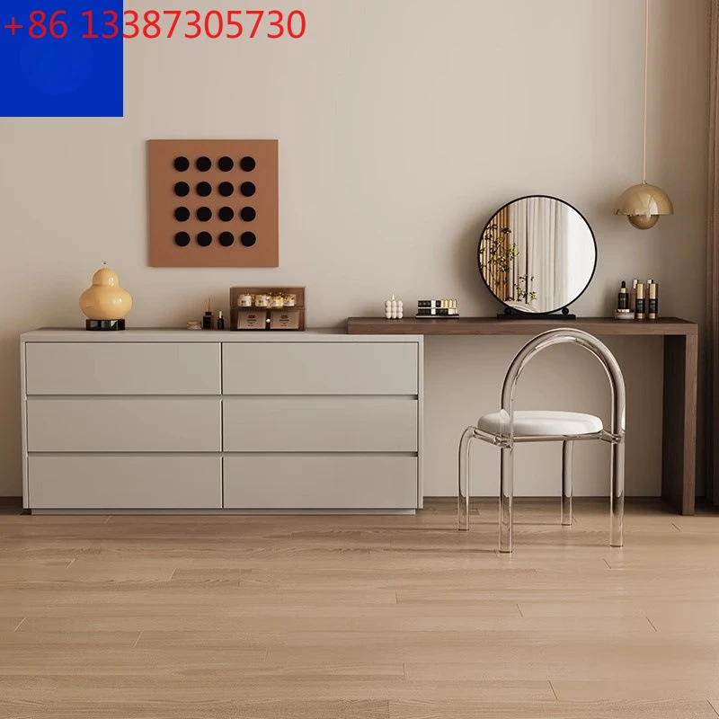 

Итальянский минималистичный туалетный столик, шкаф для хранения, встроенный светильник для спальни, роскошный высококачественный небольшой туалетный столик