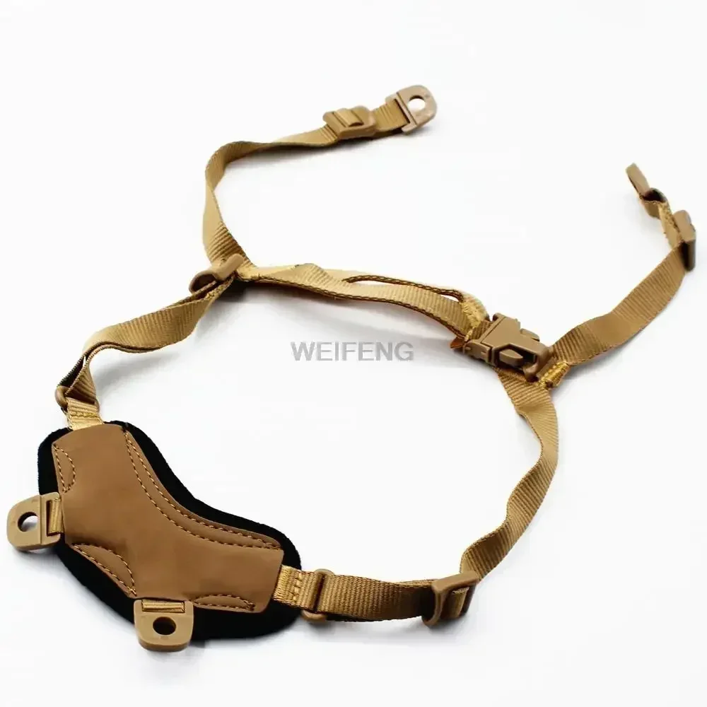 نظام تعليق سريع للخوذة 4 نقاط، حزام الذقن، X تكتيكي، ملحقات خوذة قابلة للتعديل للصيد والرماية والقتال #1