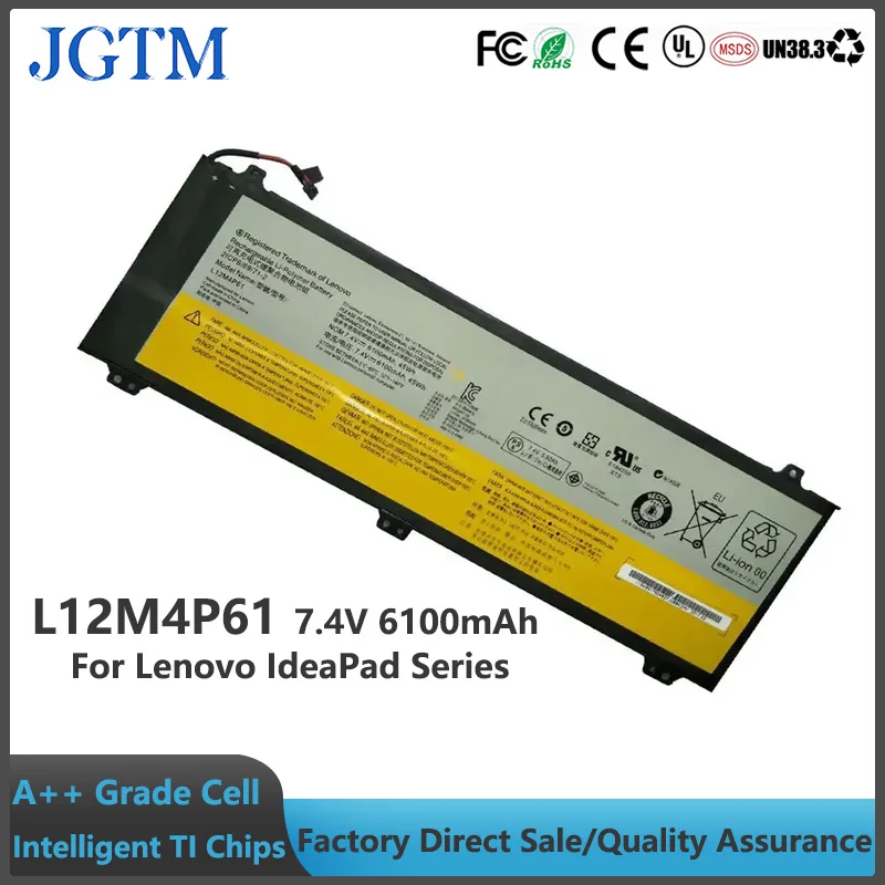 

JGTM L12M4P61 7.4V 6100mAh 4cell rechargeable laptop battery for Lenovo IdeaPad U330P U430P U330t batteries