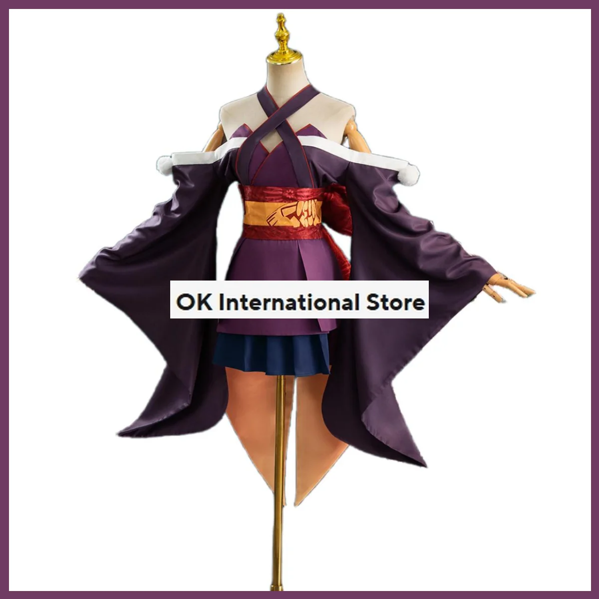 Anime Game Senren*Banka Murasame Cosplay Costume Wig Japanese Kimono Off Shoulder Skirt Shoes Woman Sexy Kawaii Carnival Suit