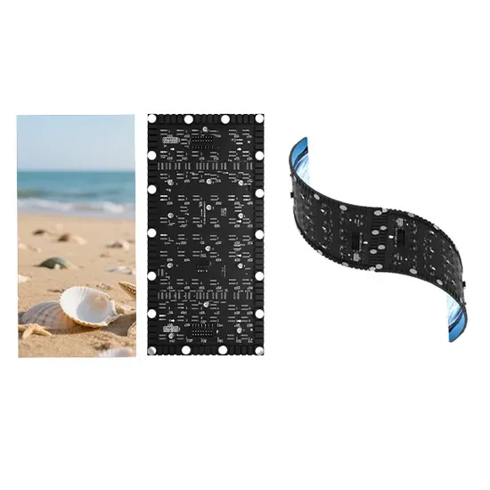 Custom Weatherproof Outdoor LED DisplayEasy Installation High-Definition Advertising Flexible Display Screen For Wave Effect