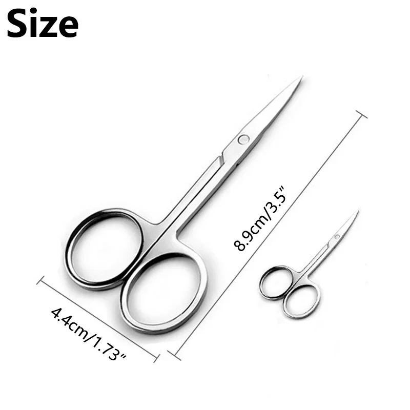 1Pc Stainless Steel Nose Hair Scissors Professional Nail Eyebrow Eyelash Cuticle Scissor Hair Removal Tool Women Beauty Tools