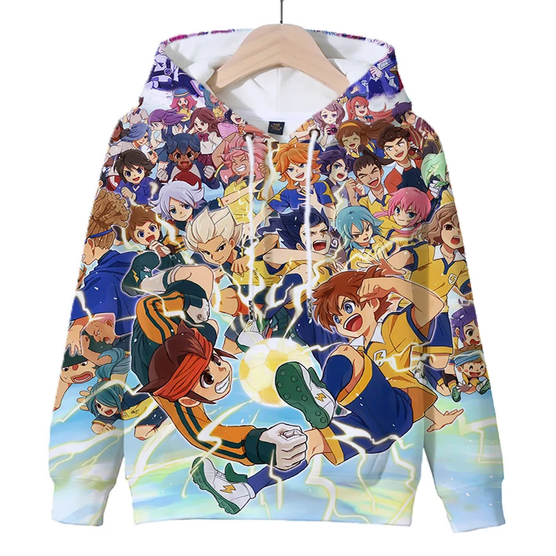 Inazuma Eleven Go Print Hoodies Autumn Sweatshirts Cartoon Tops Kids Clothes Harajuku Hoodie for Boys Girls Pullovers Sudadera