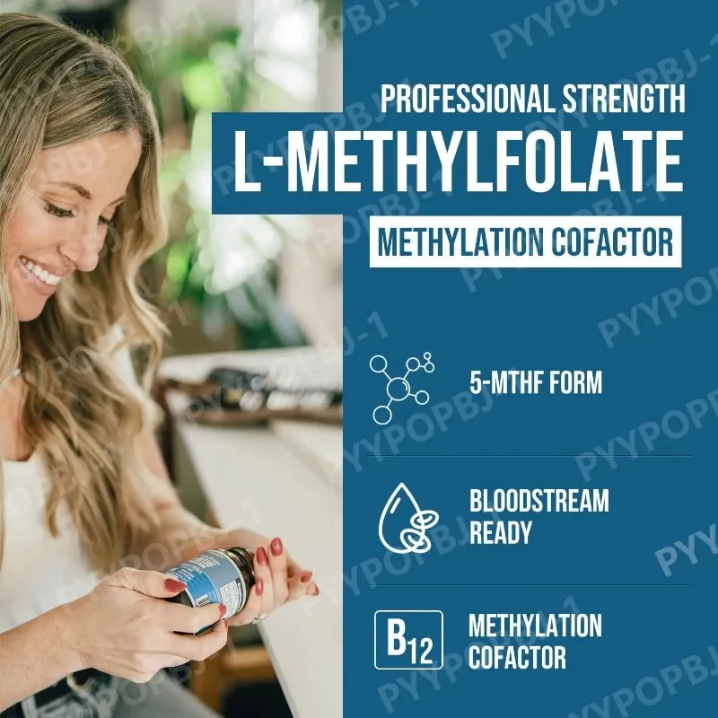 L Methylfolate 5 MTHF 15mg Plus Methyl B12 Vitamin B9 Active Form Nutritional Supplement 60 Capsules