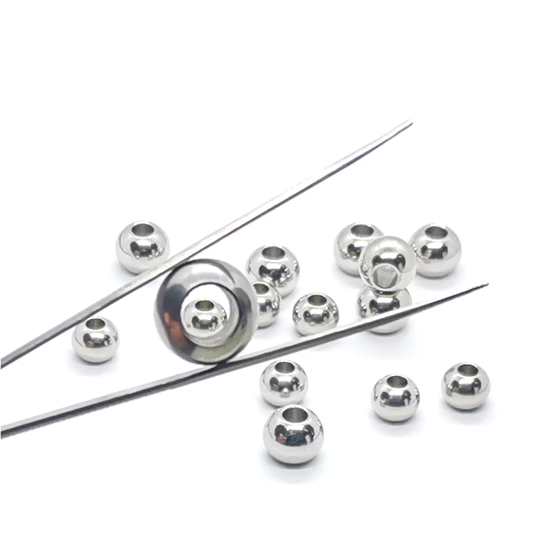 Solid Stainless Steel Ball Through-Hole Outer Dia 3mm-20mm Bore Dia 1.1mm-5mm Drilling Steel Ball Machinery Hardware Accessories