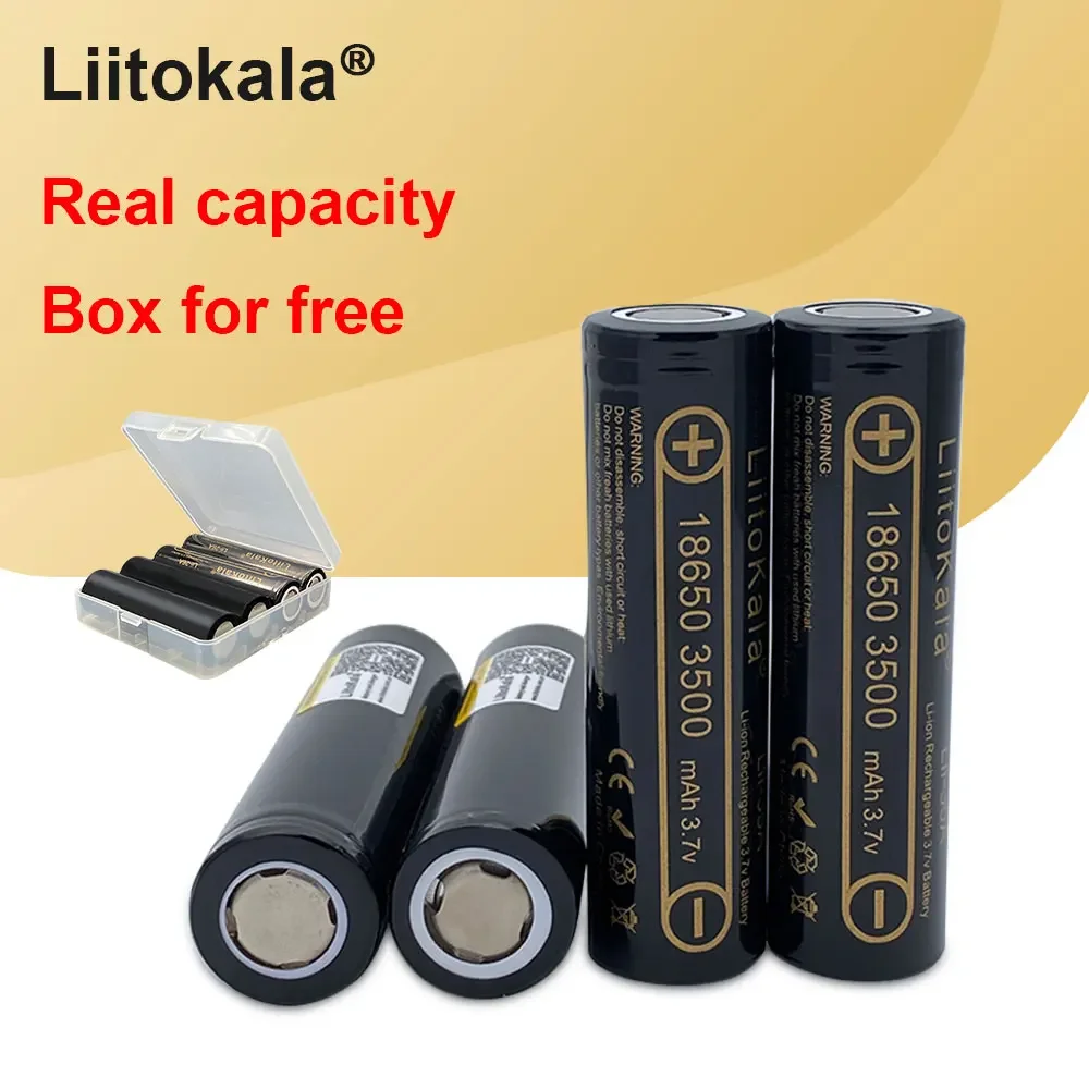 4PCS 100% Original  LiitoKala Lii-34A Lii-35A 18650 3400mah 3500mAh 3.7v Rechargeable Li-ion Battery