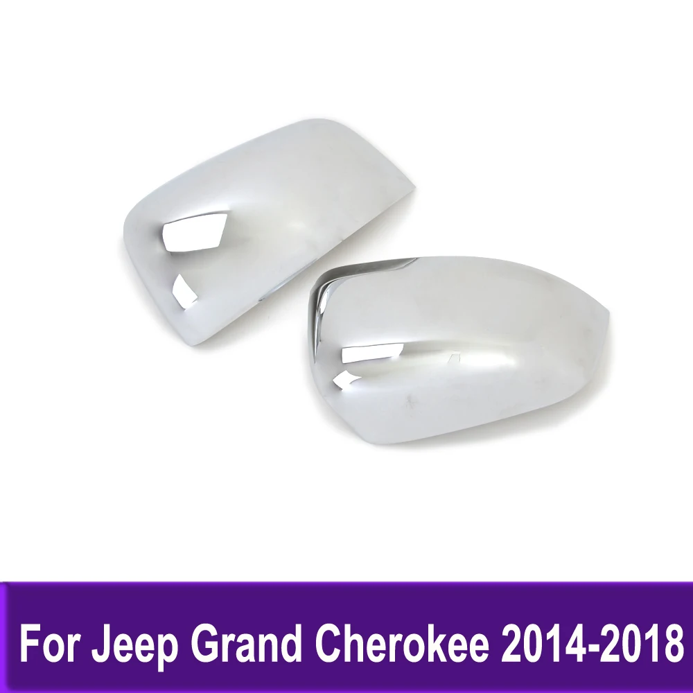 Side Door Mirror Cover Trim Chrome For Jeep Grand Cherokee 2014 2015 2016 2017 2018 Rearview Mirrors Cap Molding Accessories