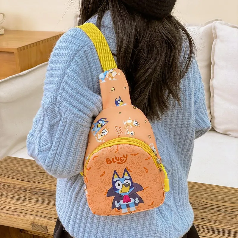 Bluey children's chest bag cartoon character cute mini plush crossbody bag Family Role Playing birthday gift toy