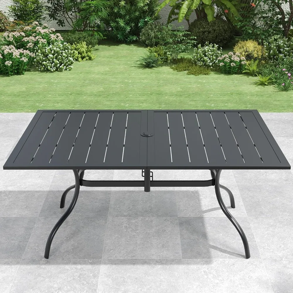 Patio Dining Table for 6 Rectangle Outdoor Table 63