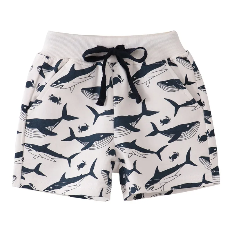 

Animals Printed 2-7T Cotton Summer Boys Shorts Plain Drawstring Kids Trousers Baby Boys Girls Short Pants Children's Clothes