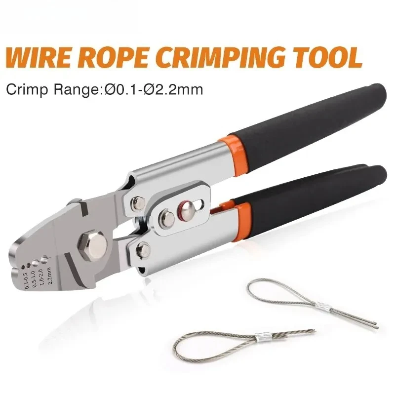 For Fishing Lines and Aluminum Crimping Loop Sleeves up to 2.2mm Pliers Wire Rope Crimping Tool - Swager and Crimper