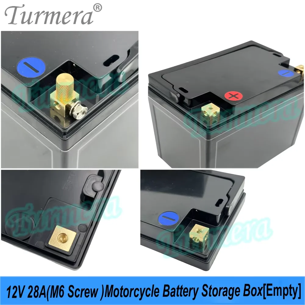 Scatola di immagazzinaggio batteria moto 12V 28A Vuoto avviamento auto adatto per batterie 18650 32700 33140 Sostituzione piombo-acido 12V