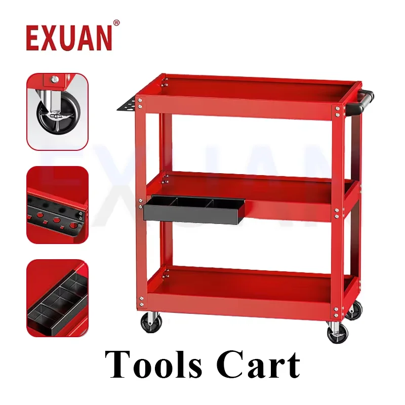 

Mechanical Workshop ToolsCart Tool Trolley With Wheels Toolbox Cabinet Organizer Holder Garage Workbench Table Racks Accessories