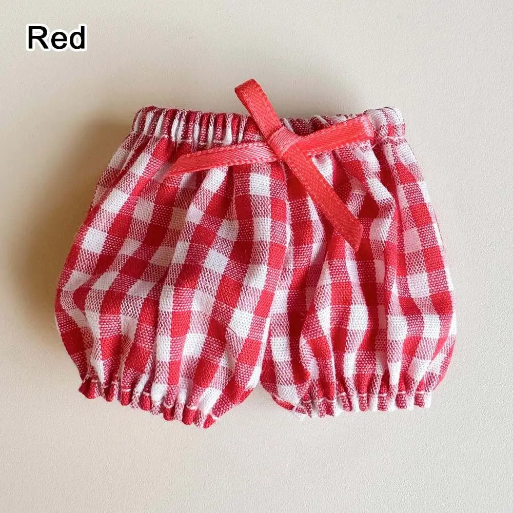 Fashion Cotton Doll Clothes Elastic Plaid Cute Casual Wears Pants Mini Multi-Colors Dolls Clothes Accessories