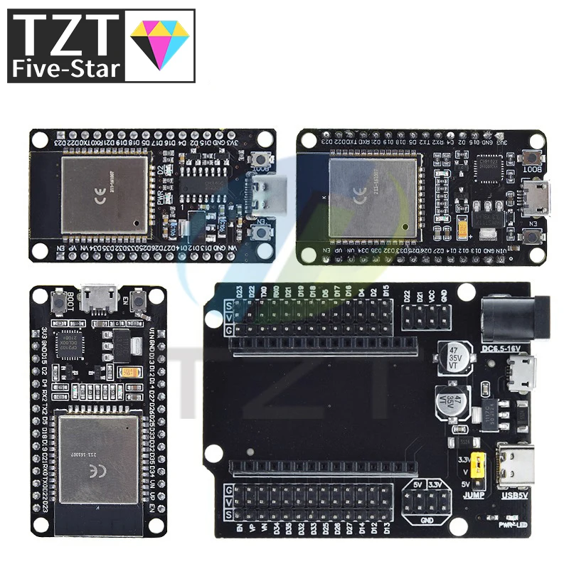 ESP32 Development Board TYPE-C USB CH340C WiFi+Bluetooth Ultra-Low Power Dual Core ESP32-DevKitC-32 ESP-32 Expansion Board