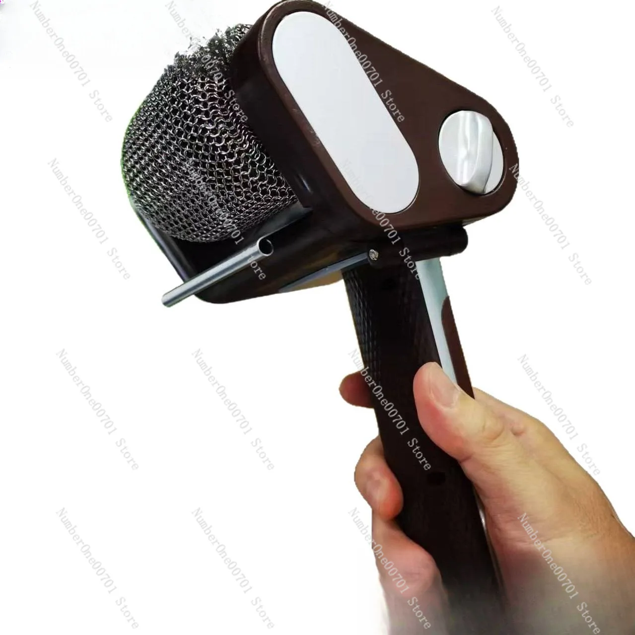Rechargeable Electric Grill Brush, Cordless BBQ Brush with Washable Head, Portable Outdoor BBQ Grate Cleaner Tool