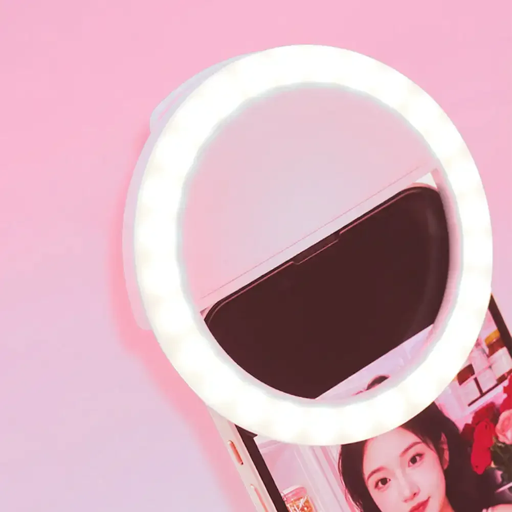 Neue Handheld Ring LED Wiederaufladbare Füllen Licht Handy Live Broadcast Fotografie Desktop Selfie Licht mit Ladekabel