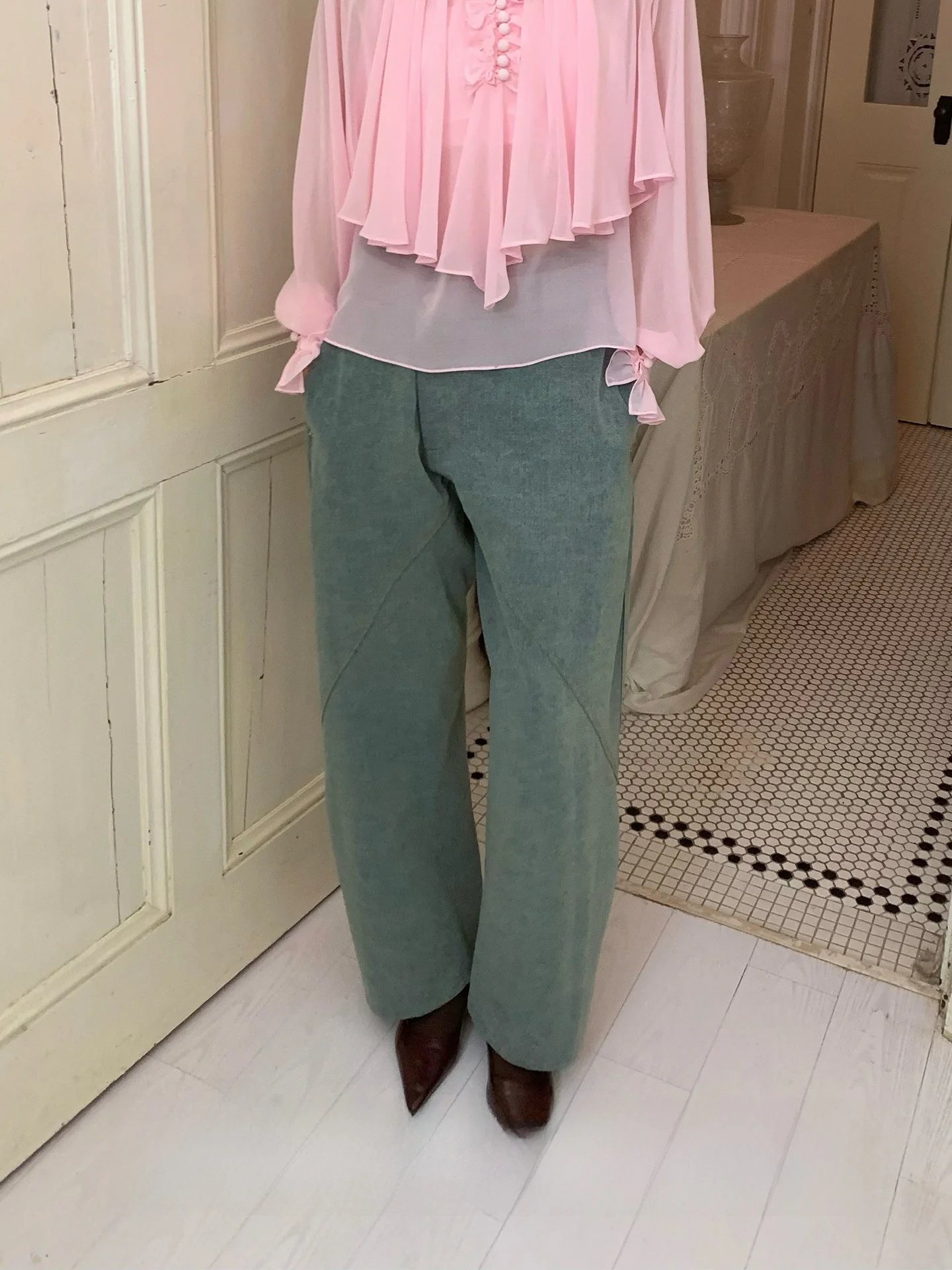 

Джинсы женские винтажные свободного кроя с широкими штанинами, синие, стрейч, прямой крой, на осень