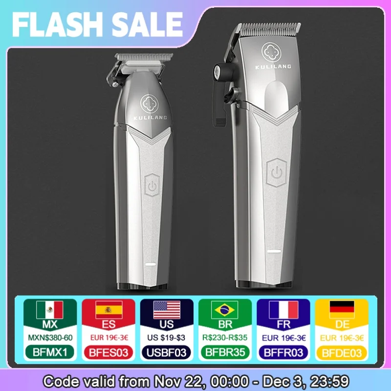 Madeshow Kulilang R55 R66 R77F Professional Men's Hair Clipper Trimmer Wireless Barber trimmer for men Oil Head Hair Salon