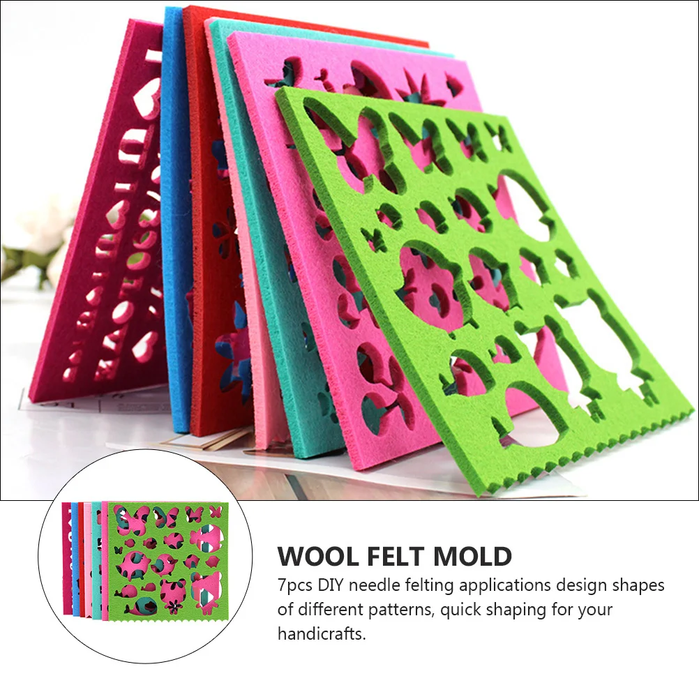 Lancet Poking Fun Template Woolen Felting Kit for Beginner Woolcraft Needle Tool