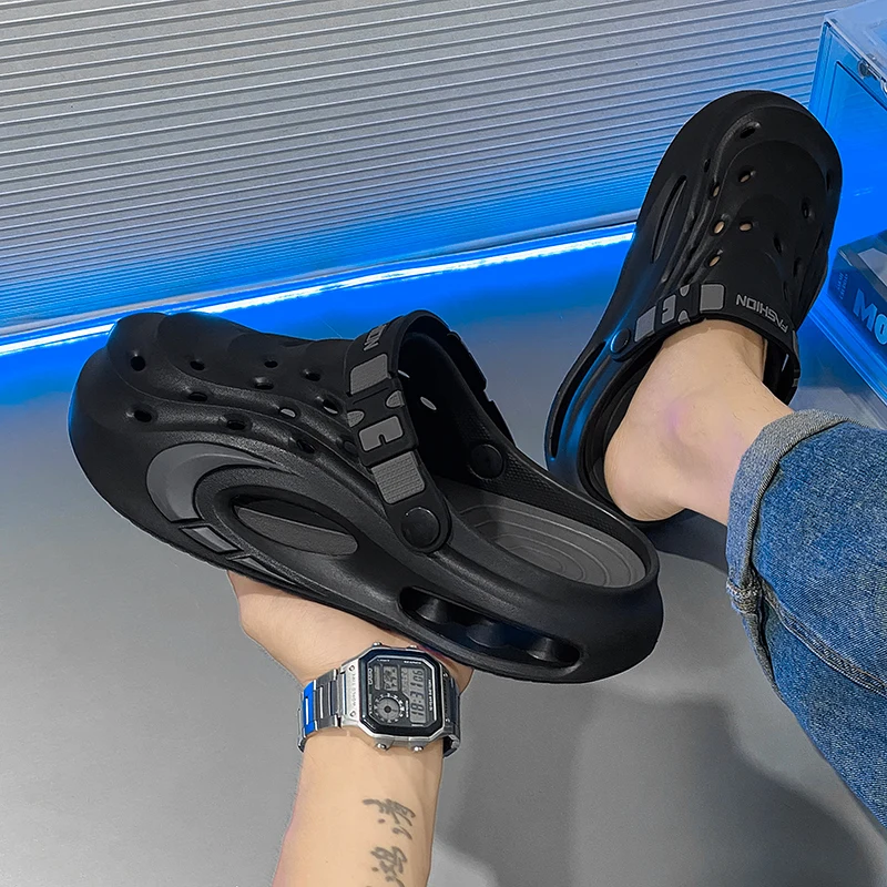 Men's and Women's New Summer Thick-Soled Outdoor Waterproof Non-Slip Water-Resistant Beach Sandals and Slippers