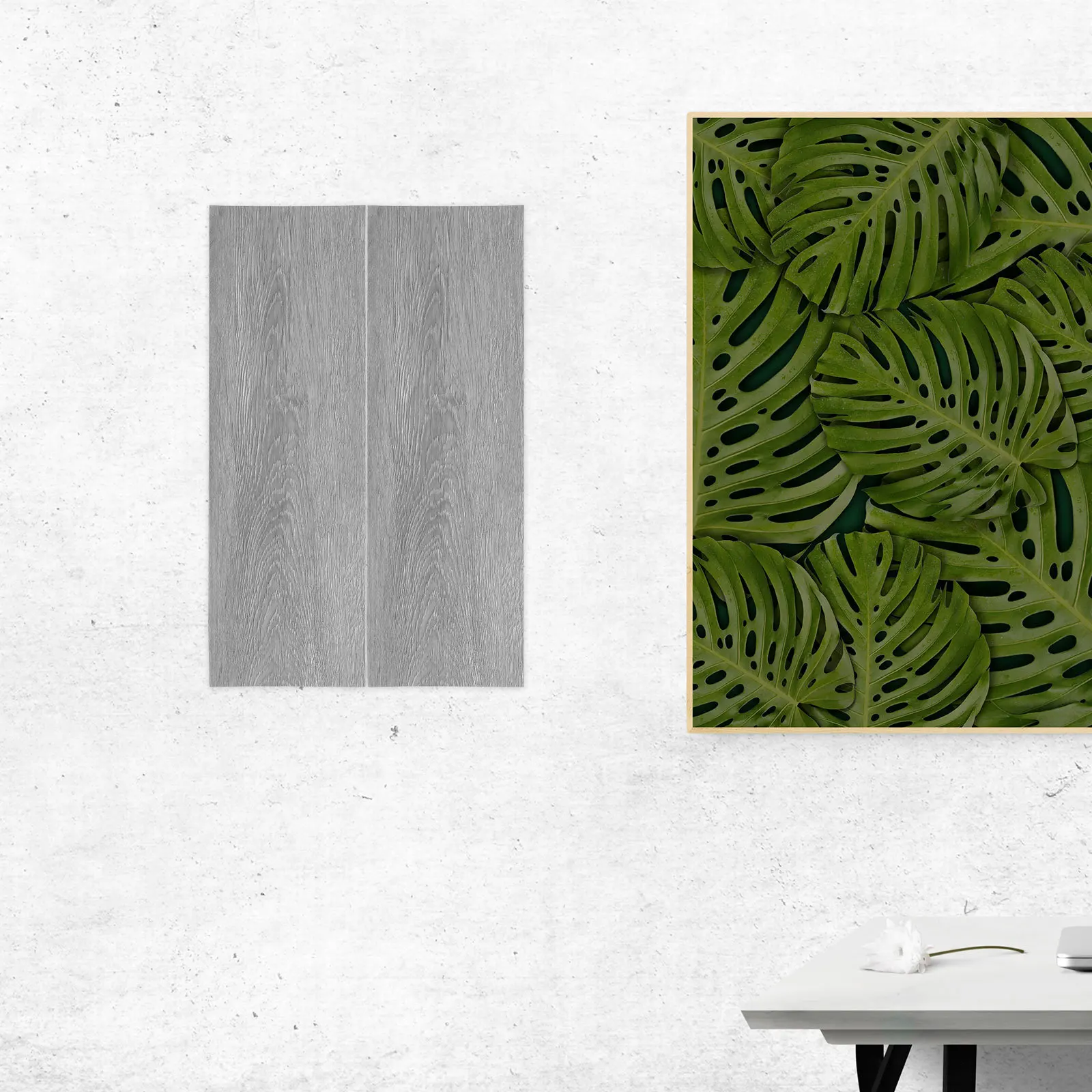 

32pcs Wood Grain Sticker Tile Waterproof Pvc Peel Stick Floor Wall Tiles For Kitchen Bathroom Fireplace Home Decor Renovation