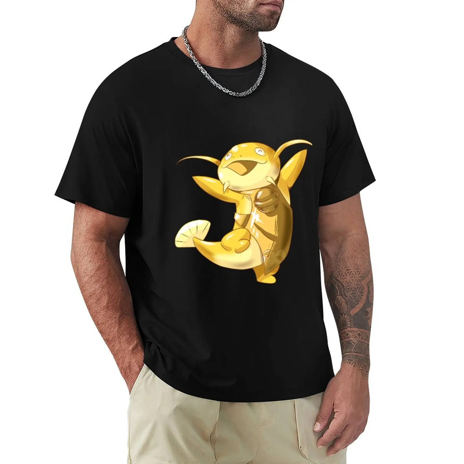 The Gold Whisker T-Shirt Christmas Casual Short Sleeve Top