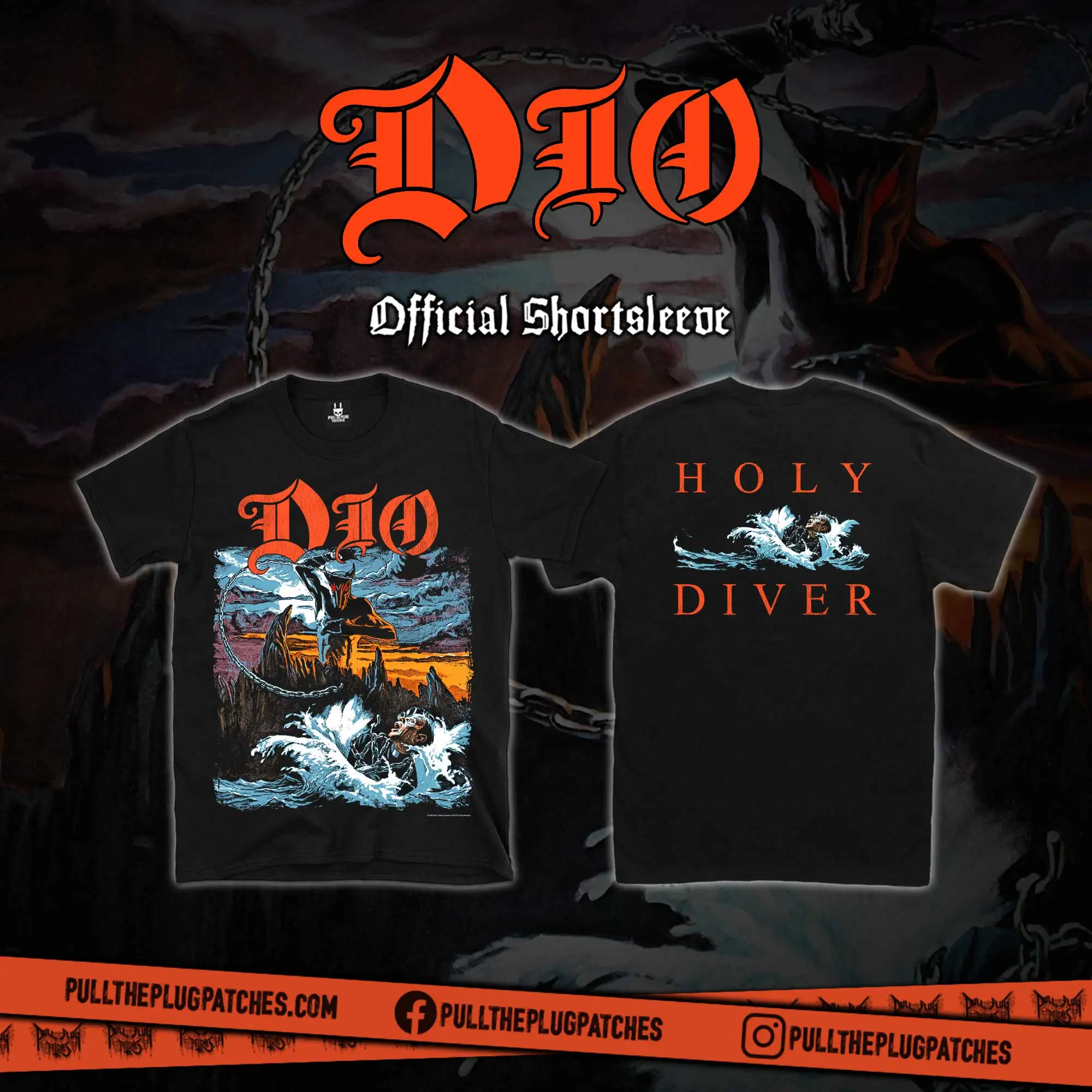Holy Diver T-shirt Heavy Metal Band Graphic Tee Oversize Cotton Women Men Retro Trend Streetwear Comfortable Female Male Clothes