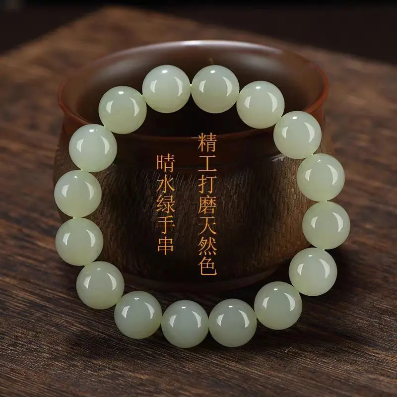 Natural Single-Loop , Hetian Jade Bracelet Men And Women