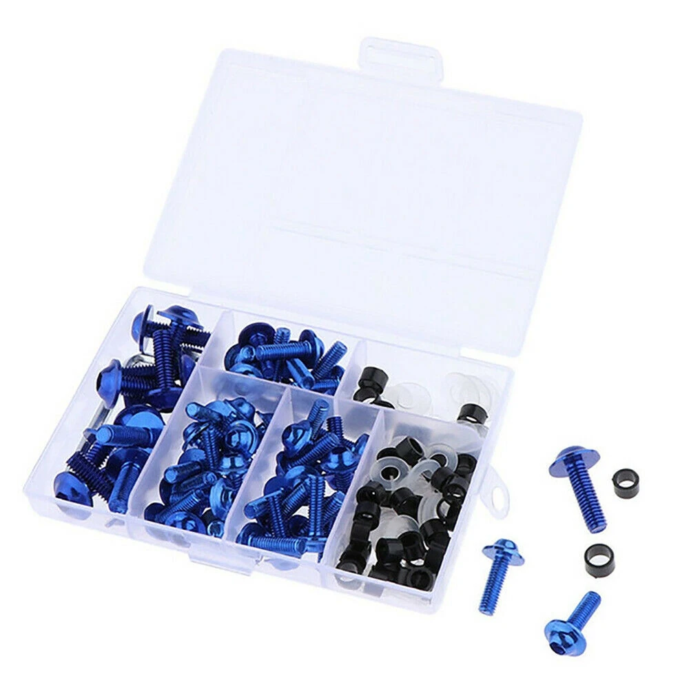 Exquisite 158PCS Universal Motorcycle Fairing Screws Nuts Kit Moto Body Work Bolts Screw For YZF R1 R6 R3 2004- 2008