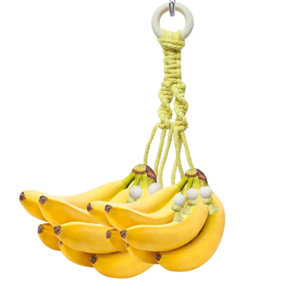 

Cotton Rope Woven Hook Banana Hanger Hanging Fruit Hook Holder For Banana Display for Fruit Storage