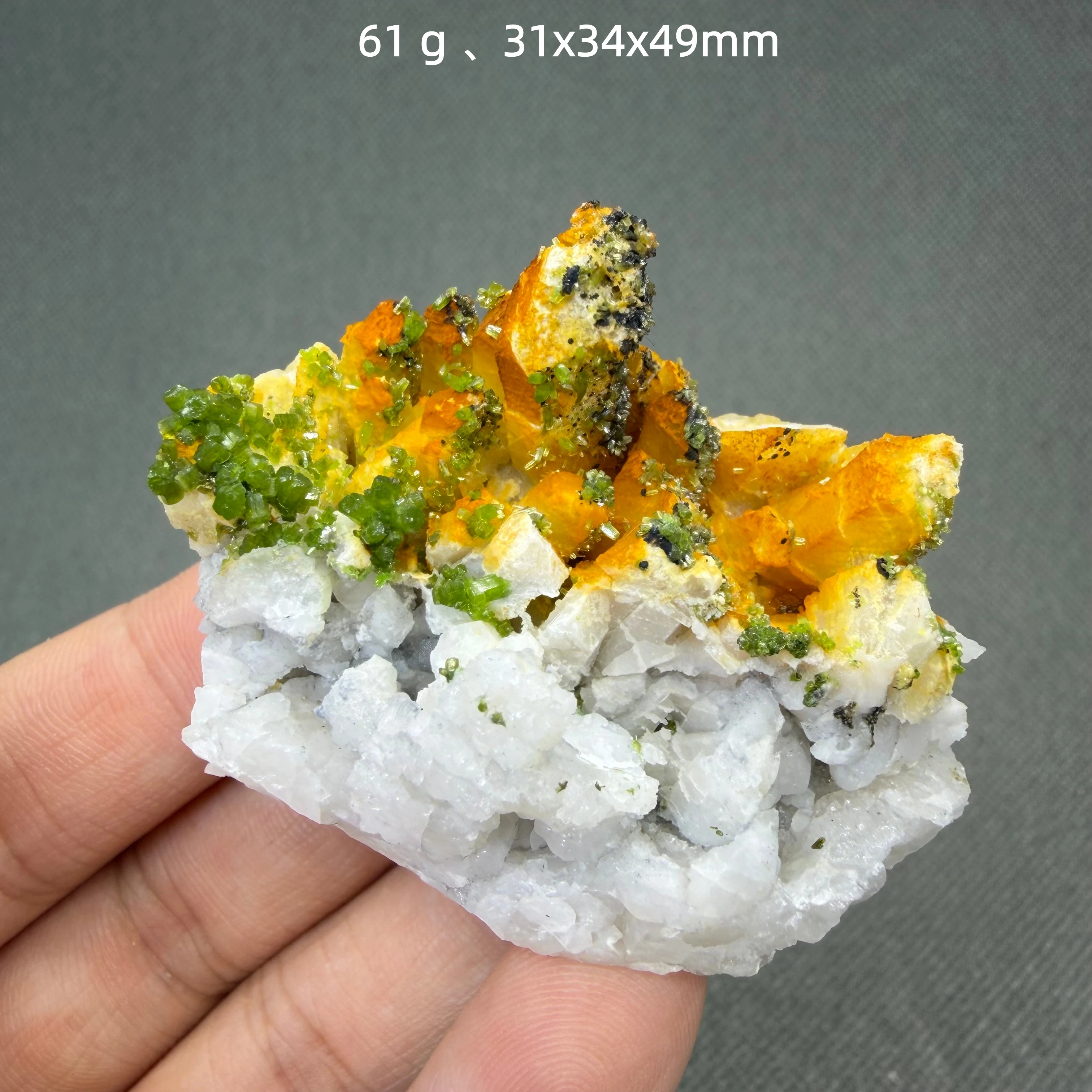 Rare Natural Pyromorphite with Quartz association  Mineral Specimen Collector Grade 100% Natural