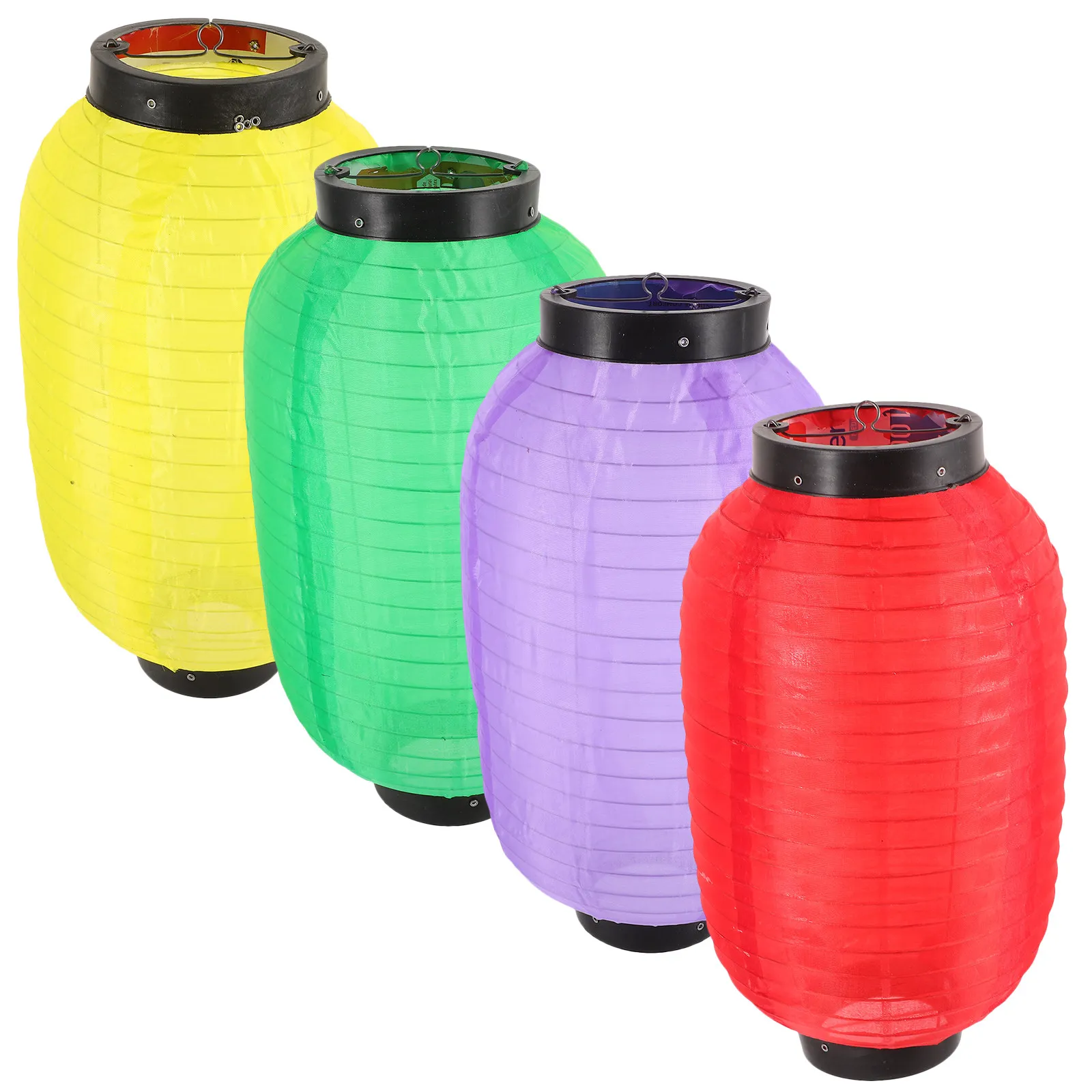 4-個の防水布ランタン和風吊り下げランタン装飾用屋外屋内レストランパーティーホームガーデン