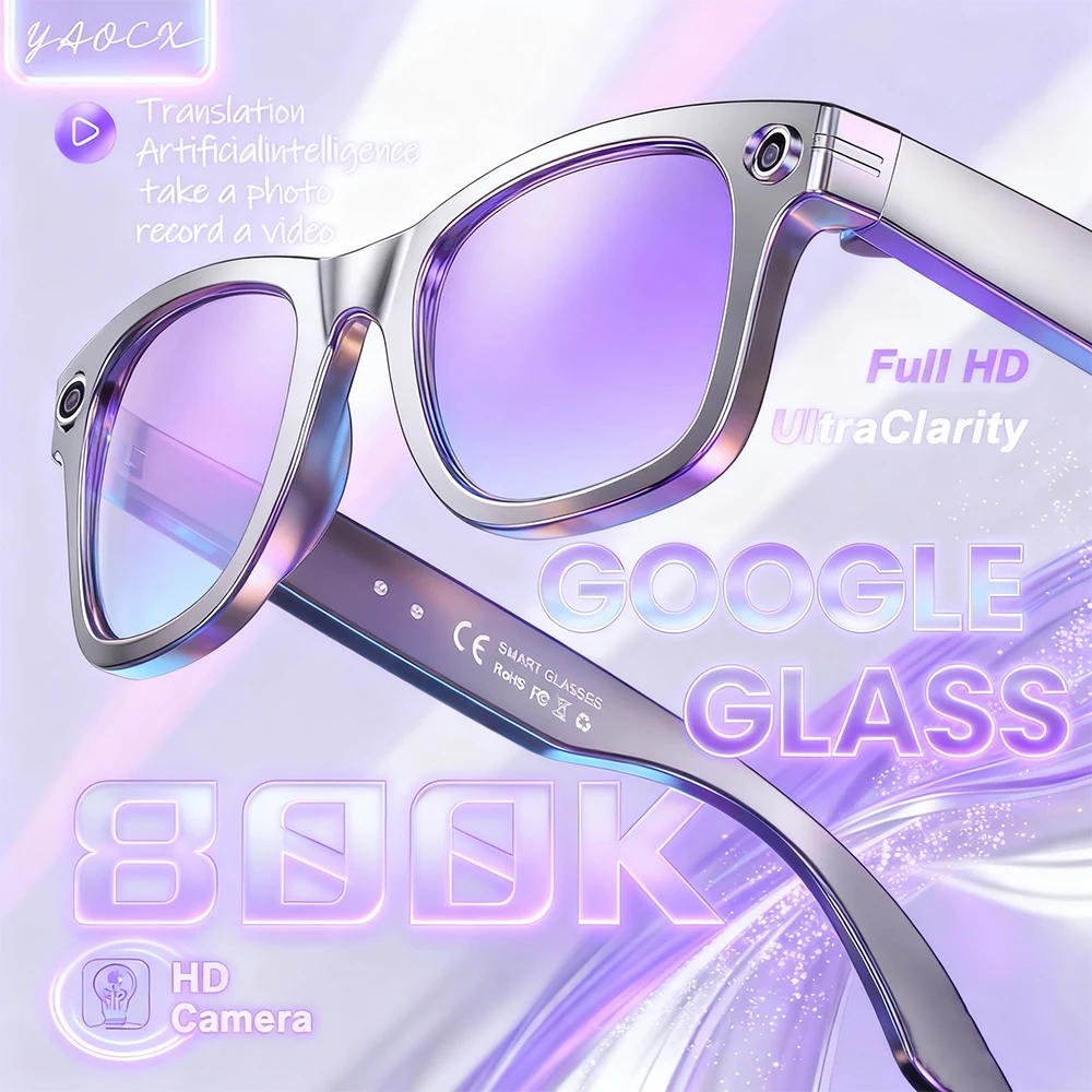 

4GB Smart AI Glasses 800W pixel AI Shooting Camera HD Photo Video Voice Call Translation IP67 Waterproof Bluetooth Glasses 2025