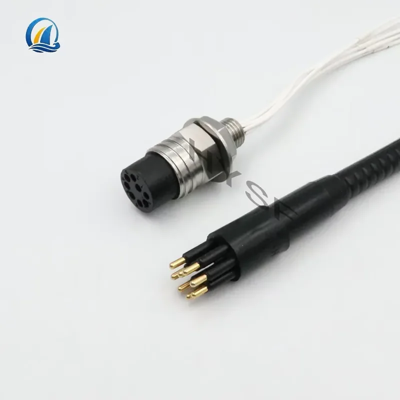ROV Waterproof Lock Cover Metal O Ring Gold Plated Brass Contacts for 8-core Male/Female Underwater Electrical Connectors