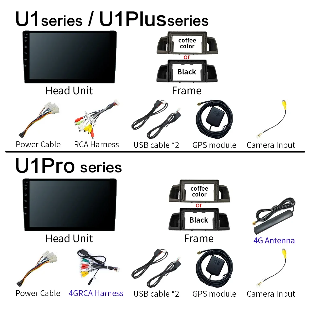 2Din راديو السيارة مشغل وسائط متعددة لتويوتا كورولا E120 E130 2000-2004 أندرويد 12 نظام تحديد المواقع والملاحة ستيريو رئيس وحدة Carplay