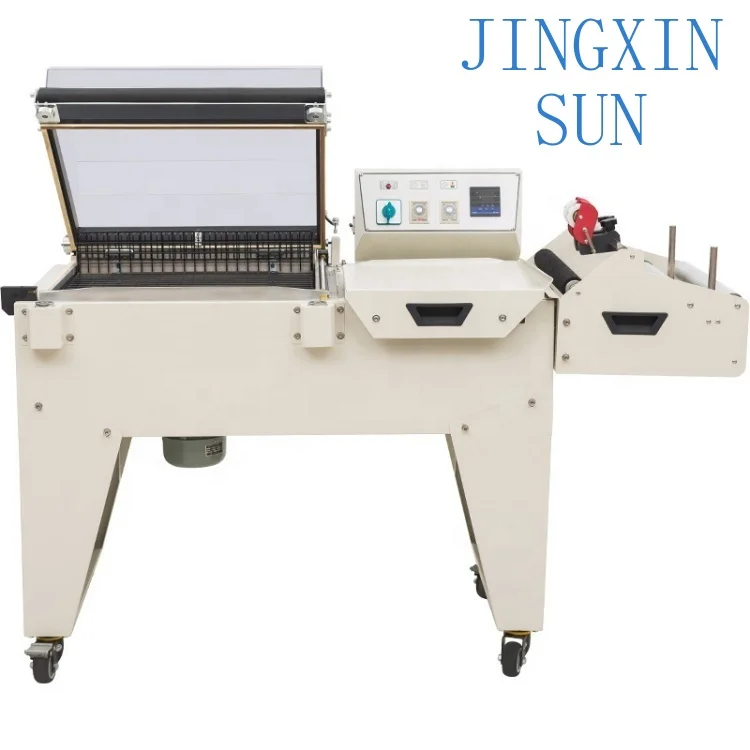 2 in 1 Shrink Packaging Machine for FM5540 Sealing Cutting Shrink Wrap Plastic Packaging Machine for Small Business Packaging